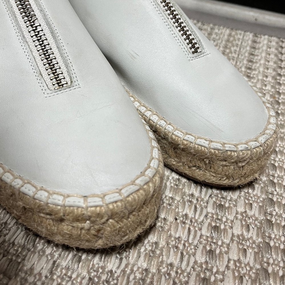 Alexander Wang Devon Leather Zip Front Espadrille… - image 2